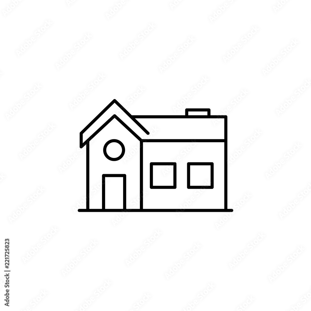 Poster house icon. element of building and landmark outline icon for mobile concept and web apps. thin line