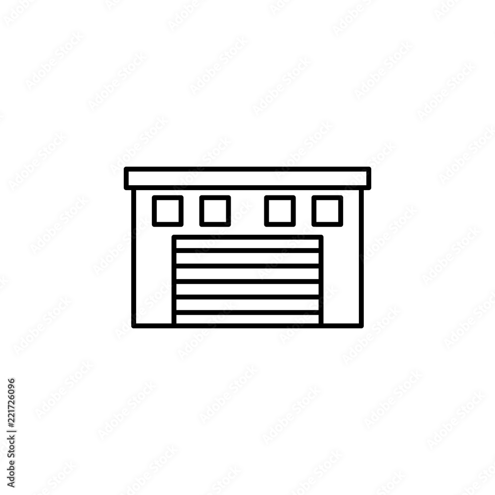 Poster auction icon. element of building and landmark outline icon for mobile concept and web apps. thin li