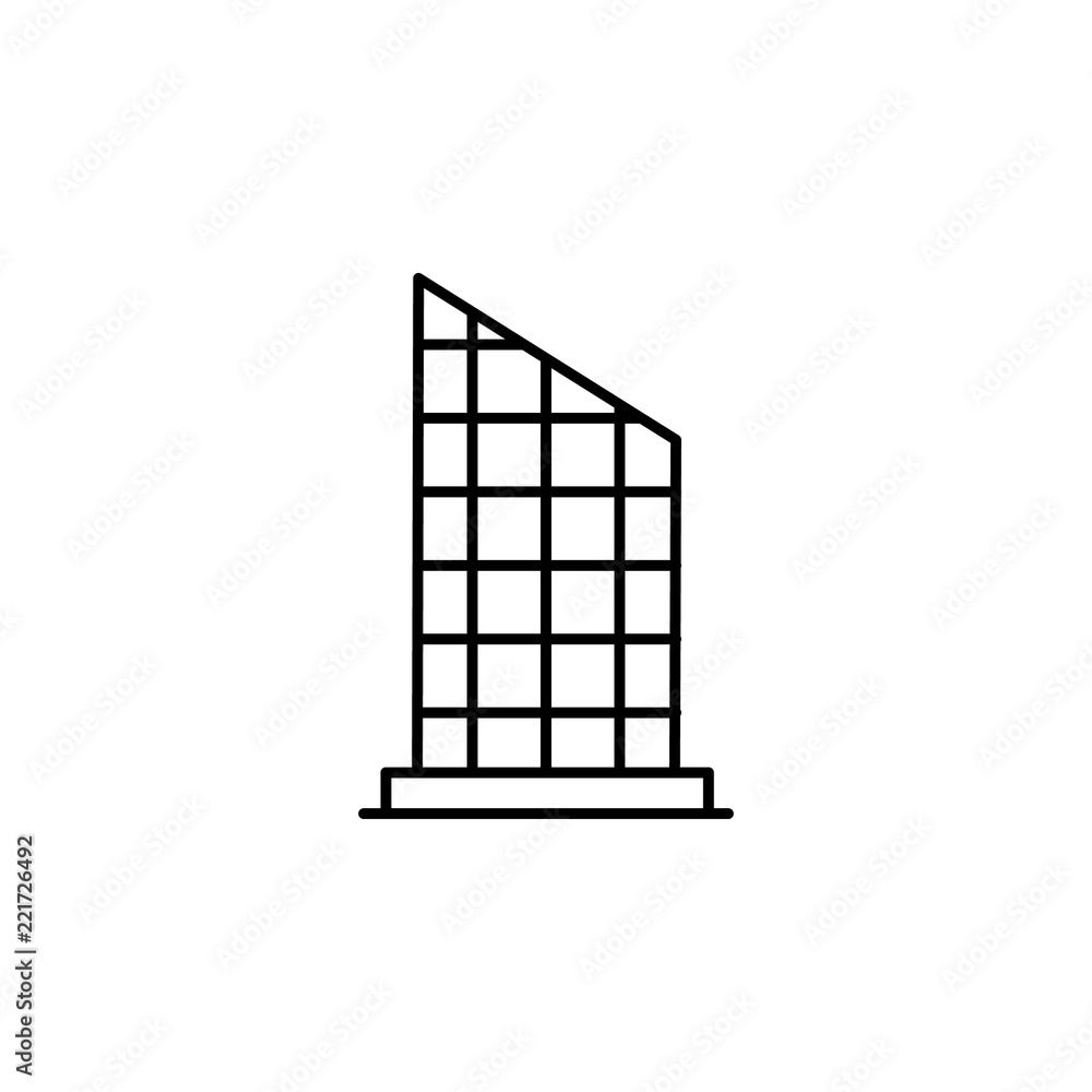 Poster university icon. element of building and landmark outline icon for mobile concept and web apps. thin