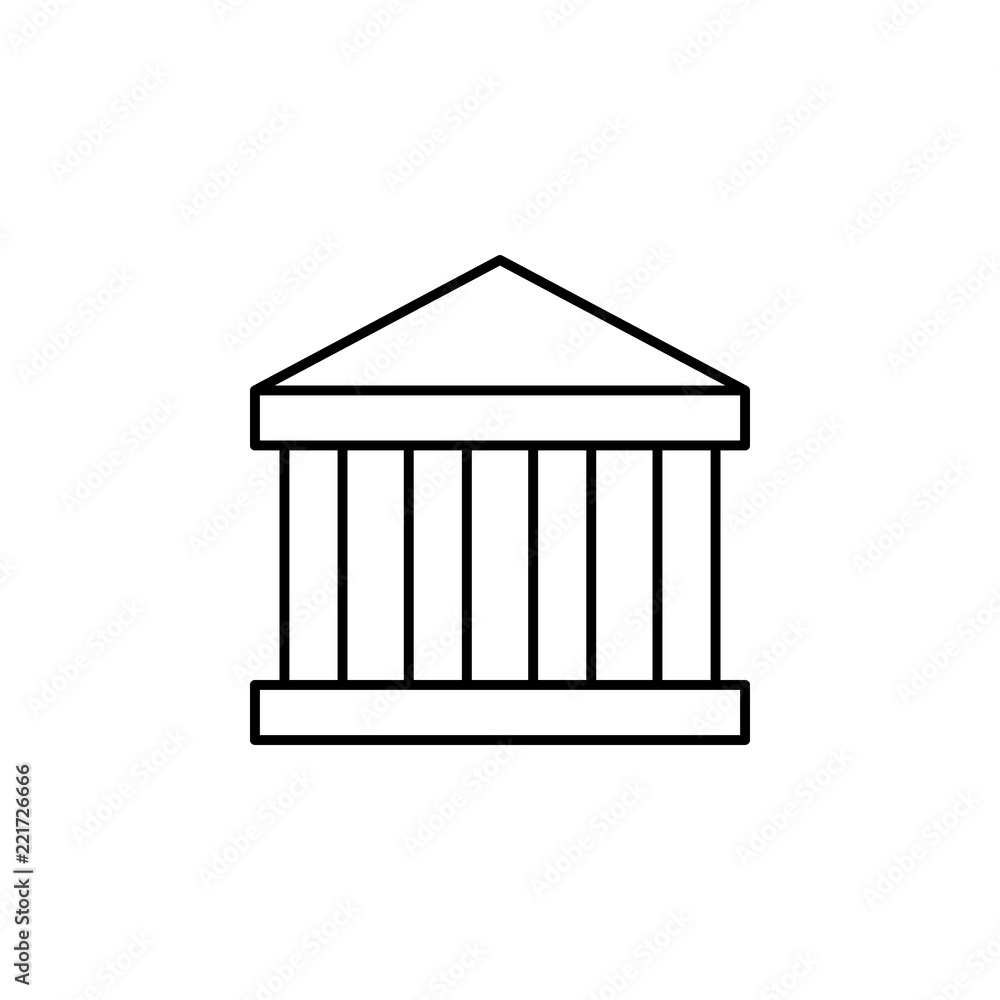 Poster post office icon. element of building and landmark outline icon for mobile concept and web apps. thi