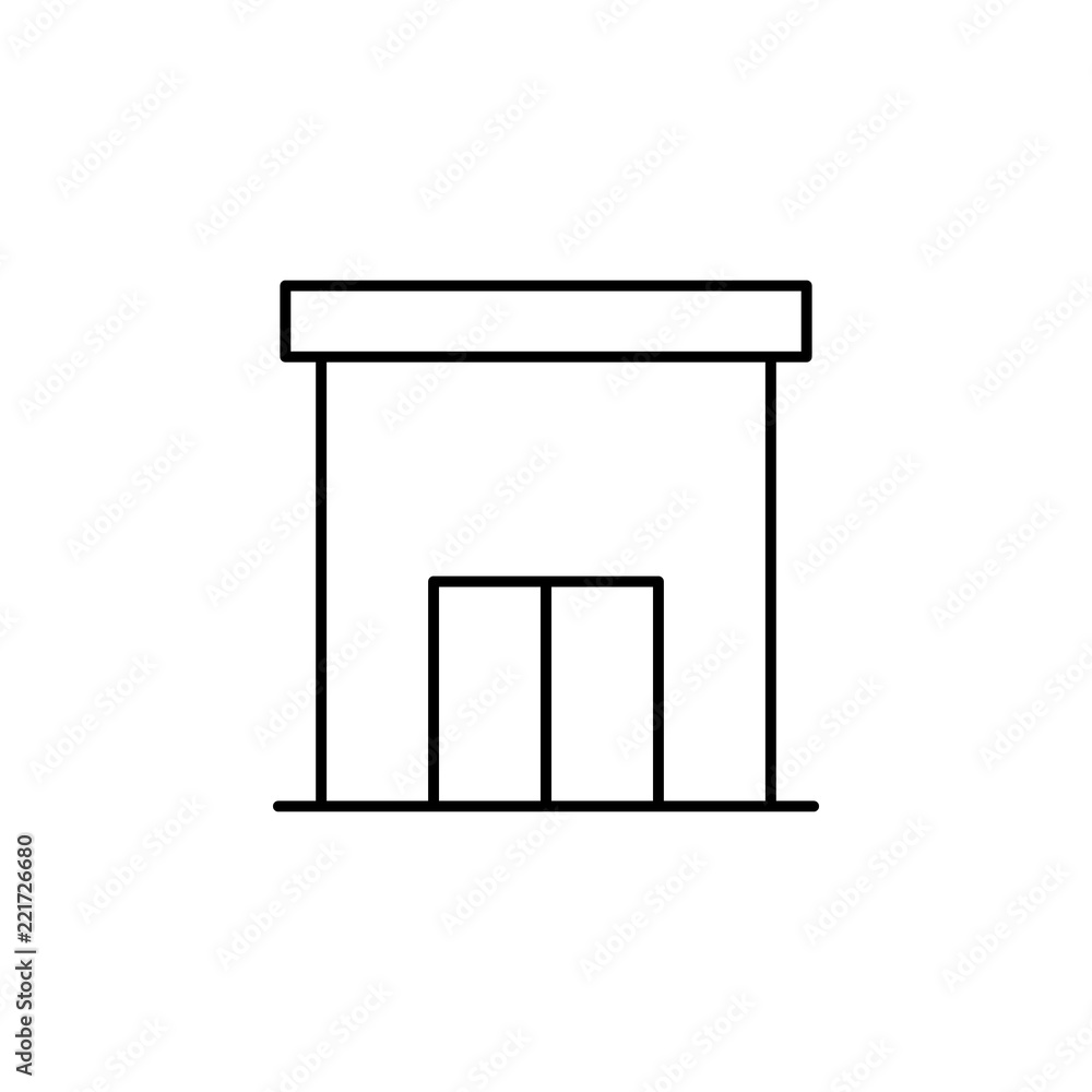 Poster university icon. element of building and landmark outline icon for mobile concept and web apps. thin
