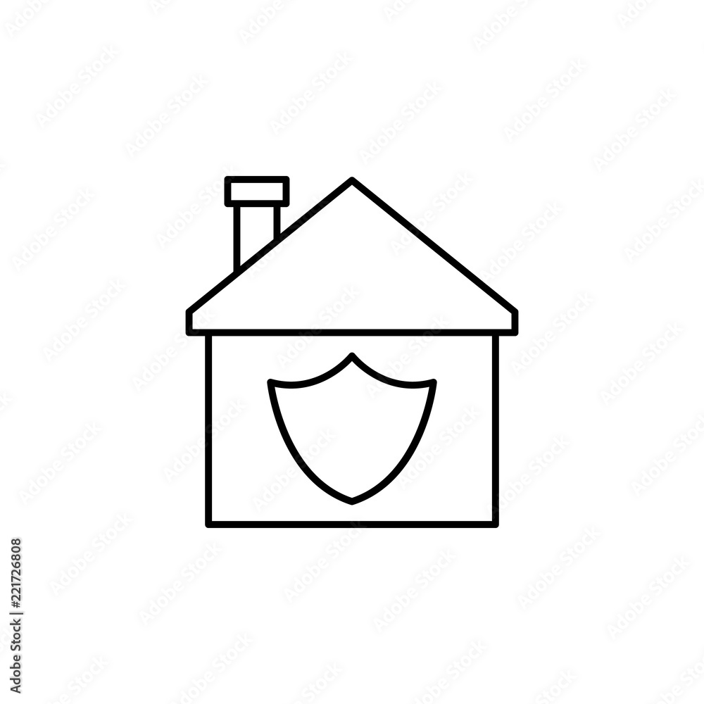 Poster house in icon. element of building and landmark outline icon for mobile concept and web apps. thin l