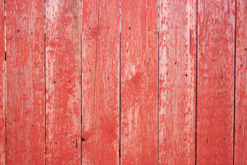 Red painted wood