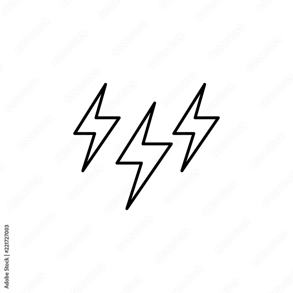 Poster lightening outline icon. element of ecology icon for mobile concept and web apps. thin line lighteni