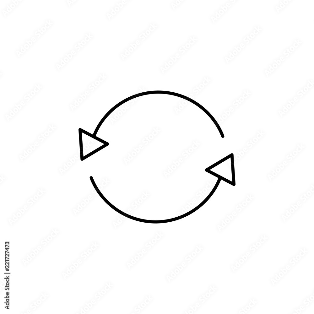 Poster refresh outline icon. element of ecology icon for mobile concept and web apps. thin line refresh can