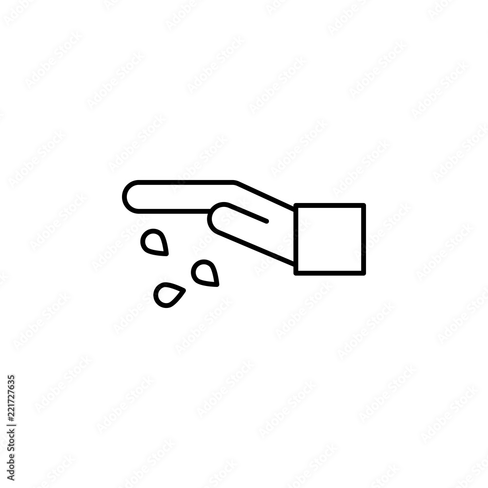 Poster seeds outline icon. element of ecology icon for mobile concept and web apps. thin line seeds can be 