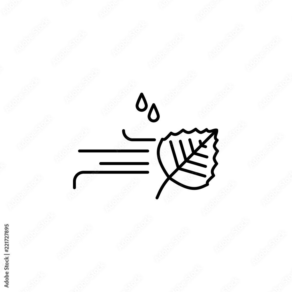 Poster wind icon. element of autumn icon for mobile concept and web apps. thin line wind icon can be used f