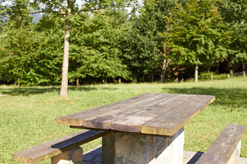 Fototapeta premium table in a countryside park
