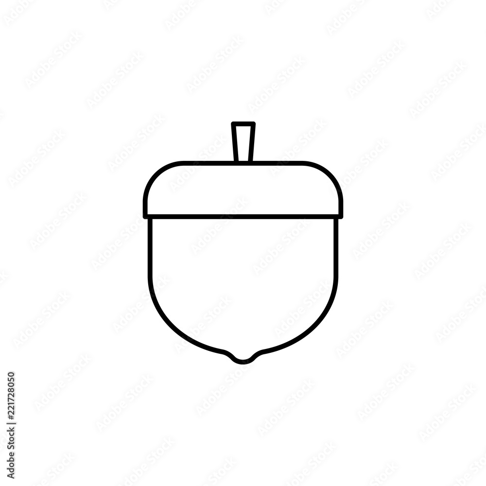 Aufkleber acorn icon. element of autumn icon for mobile concept and web apps. thin line acorn icon can be used