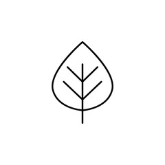 leaf icon. Element of autumn icon for mobile concept and web apps. Thin line leaf icon can be used for web and mobile