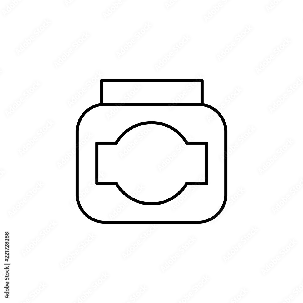 Aufkleber jam icon. element of autumn icon for mobile concept and web apps. thin line jam icon can be used for