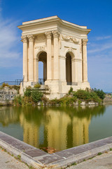 Fototapeta na wymiar Water Tower in Peyrou garden in Montpellier