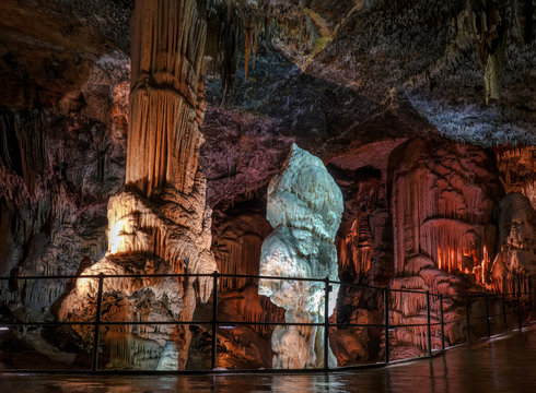 Postojna cave, one of its top tourism sites in Slovenia.