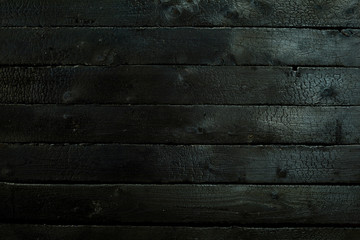 Blacked charred wood panel background texture