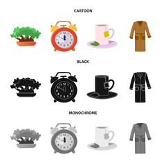 Vector illustration of dreams and night symbol. Set of dreams and bedroom stock symbol for web.