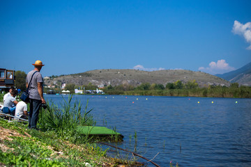 Naklejka premium water ski contest for european champion cup in Ioannina