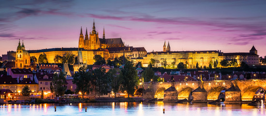 Amazing Prague castle at sunset