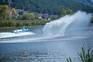 water ski  contest for  european champion cup in Ioannina