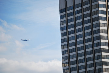 Aircraft and building landscape