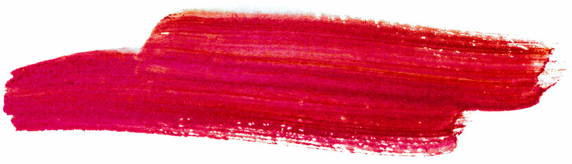 watercolor stain red, drawn by brush on paper