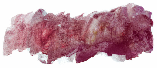 dirty brown watercolor stain, drawn by brush on paper