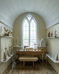 Chapel inside the historic Most Holy Trinity Church in Trinity, Newfoundland
