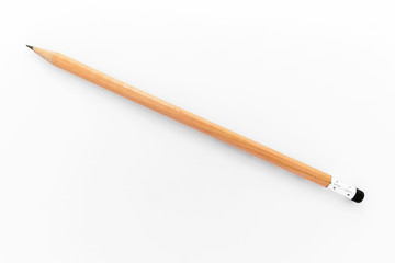 Wood pencil isolated on a white background