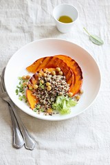 Pumpkin, Quinoa, Chick pea. Plant based, Super food, Clean eating, Vegetaria