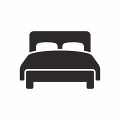 Foto op Aluminium Double bed vector icon © Janis Abolins