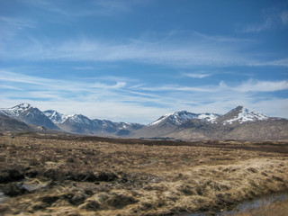 Fototapeta na wymiar Mountains landscape, Highlands in Scotland