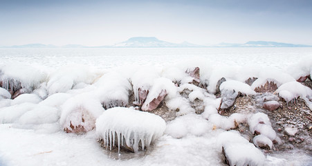 Lake Balaton in winter
