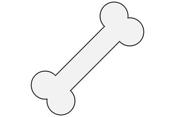 Huesos sobre fondo blanco.