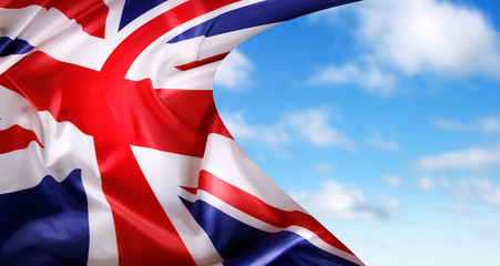 UK flag and sky