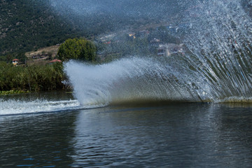 water ski  contest for  european champion cup in Ioannina