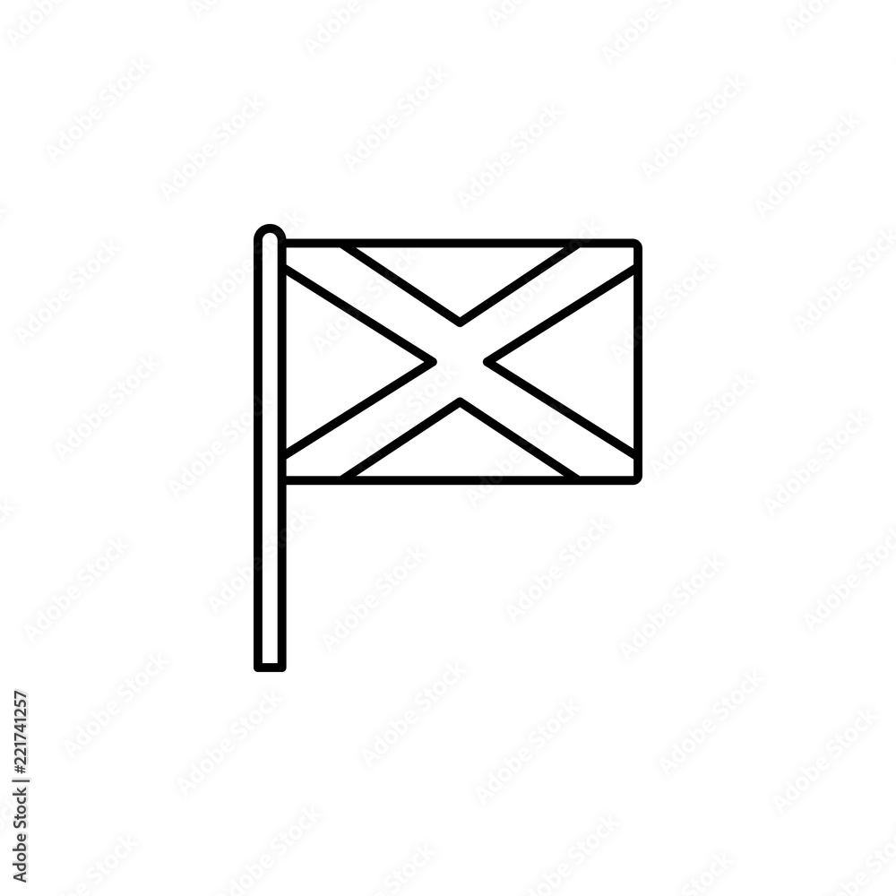 Poster scotland icon. element of flag icon for mobile concept and web apps. thin line scotland icon can be 