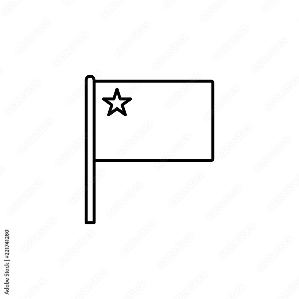 Poster china icon. element of flag icon for mobile concept and web apps. thin line china icon can be used f