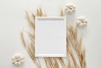 Fall background with a frame