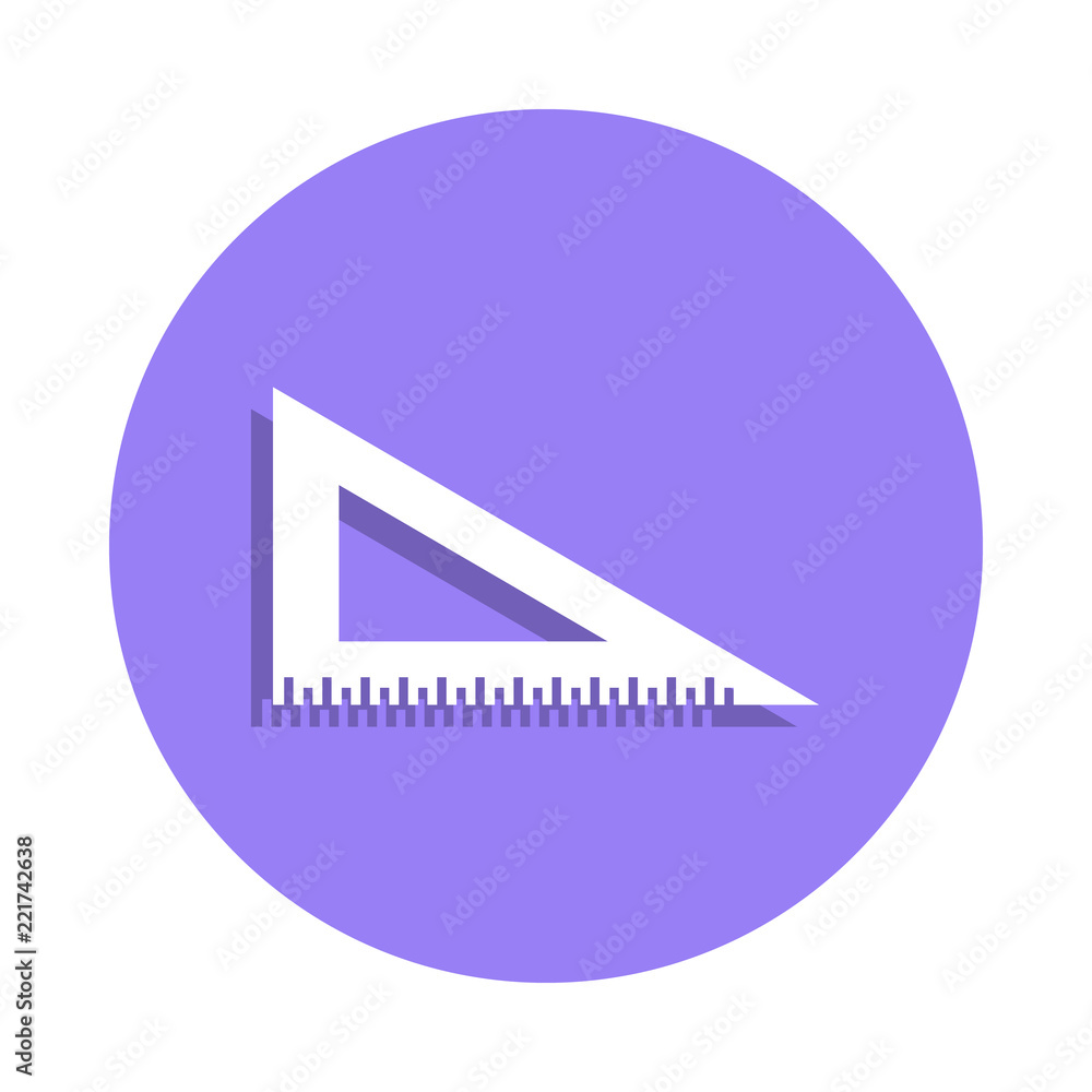 Poster ruler angle icon in badge style. one of handmade collection icon can be used for ui, ux