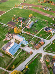 Drone Photo of the Fields in Colorful Early Spring