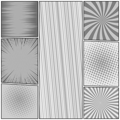 Comic book monochrome background