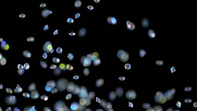 Diamonds explosion in super slow motion shooted with high speed cinema camera.