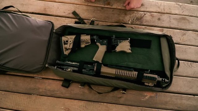 Semi-automatic rifle. Rifle Backpack