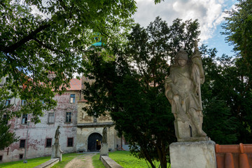 Fototapeta premium The princely castle Nemodlin is partially restored and is open for visits. in places the former grandeur of the castle can be seen.