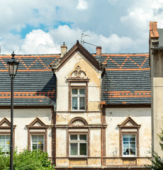 historic streets and city buildings Niemodlin