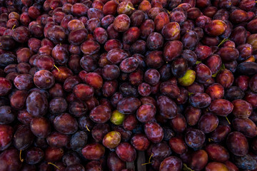 background in the form of a mountain plum on the store counter