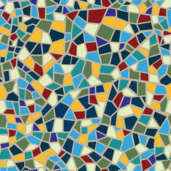 Abstract mosaic sheet seamless pattern. Geometric tile backgroun