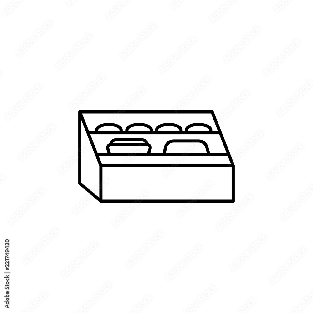 Poster counter with baked outline icon. element of shopping icon for mobile concept and web apps. thin line