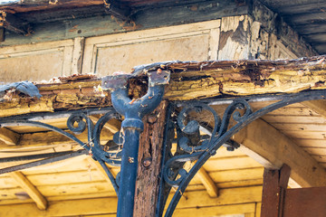 Fototapeta premium Detailed Closeup of Old Train Car