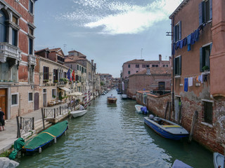 Fototapeta na wymiar Venice, Italy, Venetian Canals in summer