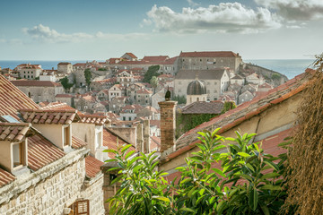 Fototapeta na wymiar Areal view in Dubrovnik, Croatia